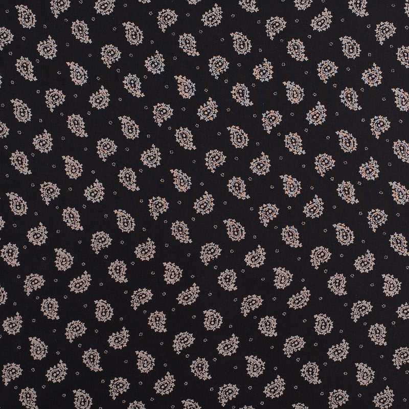 Jason Wu Black/Taupe Paisley Silk Chiffon