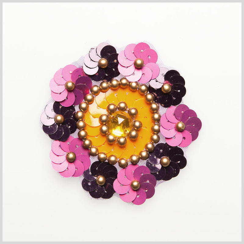 2.5" Multicolor Sequin Flower Applique