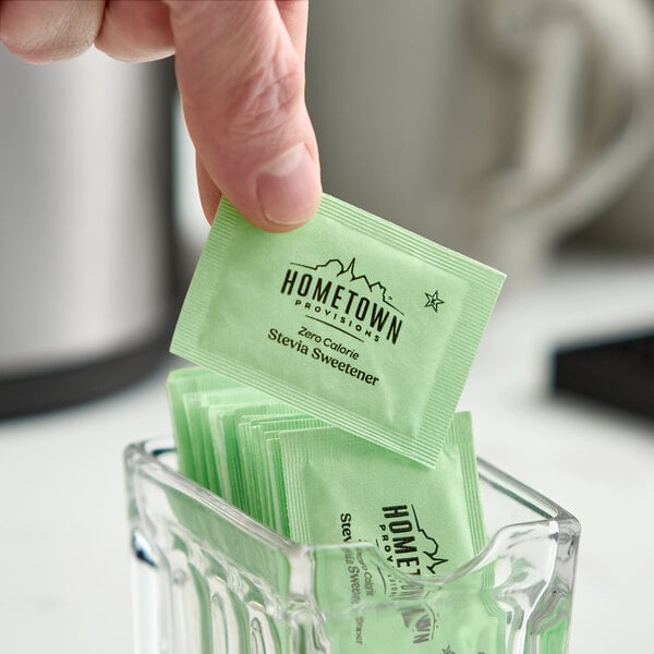 Hometown Provisions Natural Stevia Sugar Substitute Packet 1 Gram - 1,000/Case