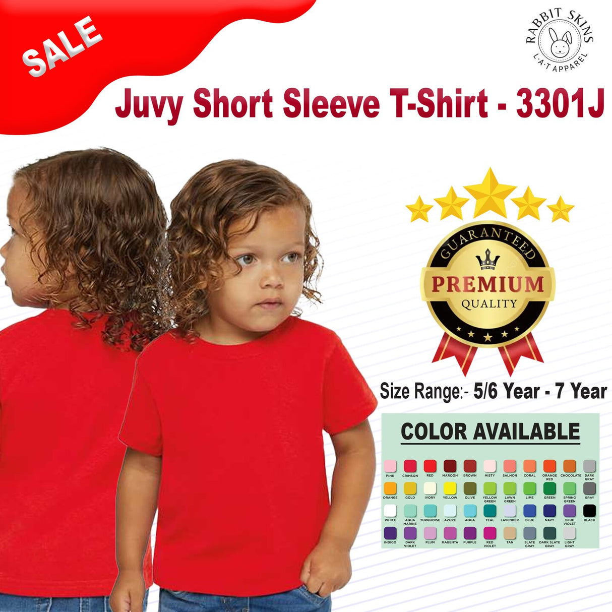 RADYAN® Juvy Short Sleeve Crewneck T-Shirt - 3301J