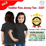 RADYAN® Toddler Fine Jersey Crew Neck Short Sleeve Tee - 3321