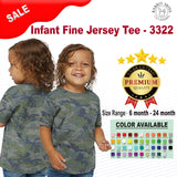 RADYAN® Infant Fine Jersey Crew Neck Short Sleeve Tee - 3322