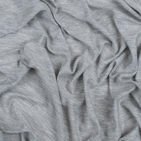 Heathered Gray Stretch Viscose Jersey
