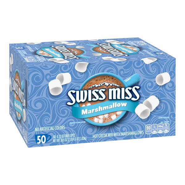 Swiss Miss Hot Cocoa Mix with Marshmallows Packet - 50/Box