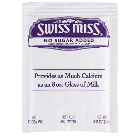 Swiss Miss No Sugar Added Hot Cocoa Mix Packet - 24/Box