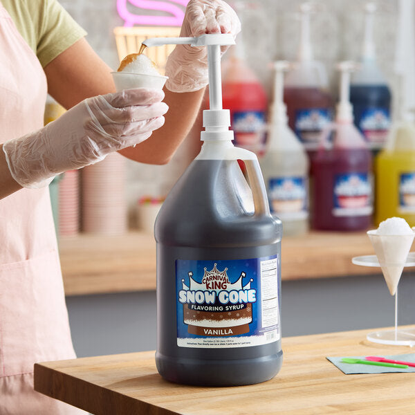 Carnival King 1 Gallon Vanilla Snow Cone Syrup - 4/Case