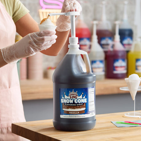 Carnival King 1 Gallon Vanilla Snow Cone Syrup - 4/Case