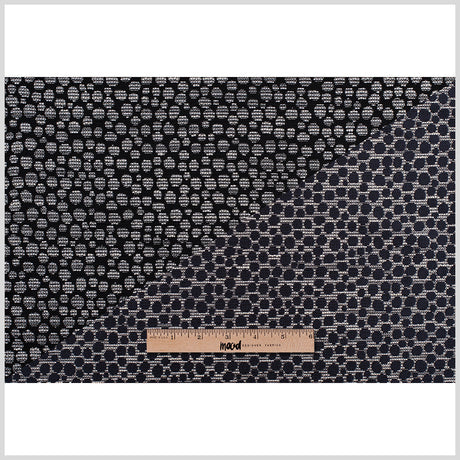 Black/Navy Metallic Polyester Jacquard