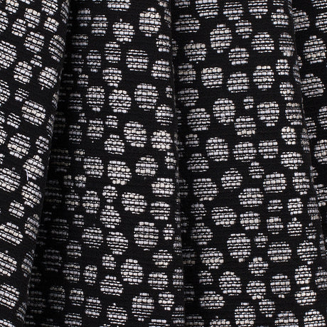 Black/Navy Metallic Polyester Jacquard