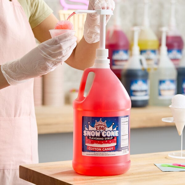 Carnival King 1 Gallon Cotton Candy Snow Cone Syrup - 4/Case