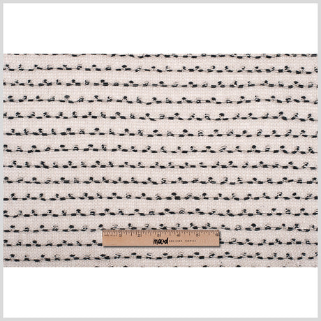 Peyote/Black Spotted Cotton Blended Wool Knit