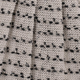 Peyote/Black Spotted Cotton Blended Wool Knit