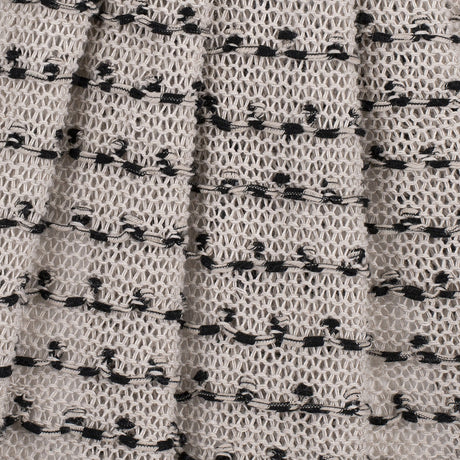 Peyote/Black Spotted Cotton Blended Wool Knit