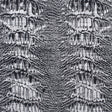 White/Black Abstract Stripes Slubbed Cotton-Poly Woven