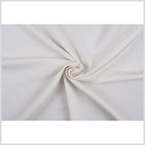 Whisper White Stretch Cotton-Polyester Quilted Woven