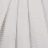 Whisper White Stretch Cotton-Polyester Quilted Woven