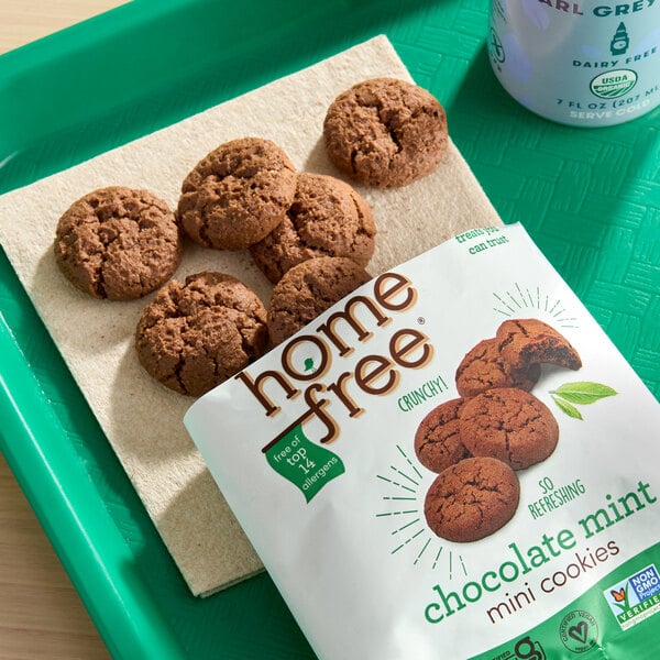 Homefree Gluten-Free Mini Chocolate Mint Cookies 0.95 oz. - 30/Case