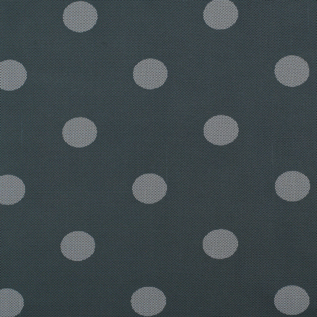 Grey/White Polka Dot Polyester Netting/Mesh