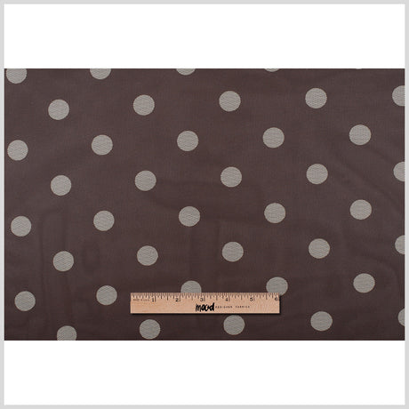 Brown/Ivory Polka Dot Polyester Mesh