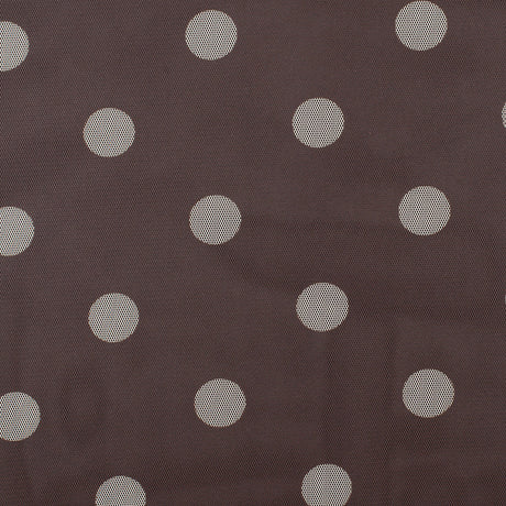 Brown/Ivory Polka Dot Polyester Mesh