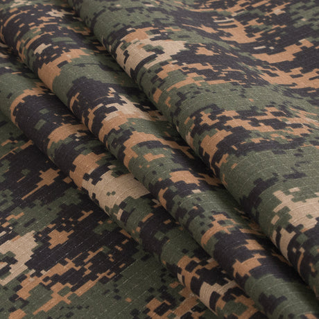 Digital Camo Cotton Ripstop - Sherwood Stalker