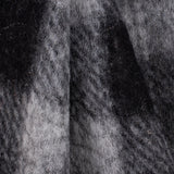Small Gray/Ivory Bonded Lamb Leather and Felted Wool
