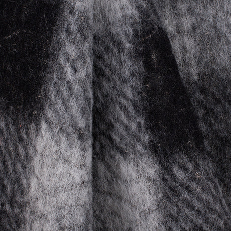 Small Gray/Ivory Bonded Lamb Leather and Felted Wool