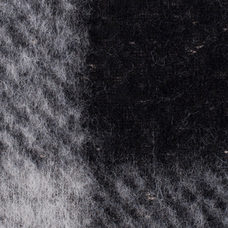 Small Gray/Ivory Bonded Lamb Leather and Felted Wool