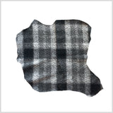 Small Gray/Ivory Bonded Lamb Leather and Felted Wool