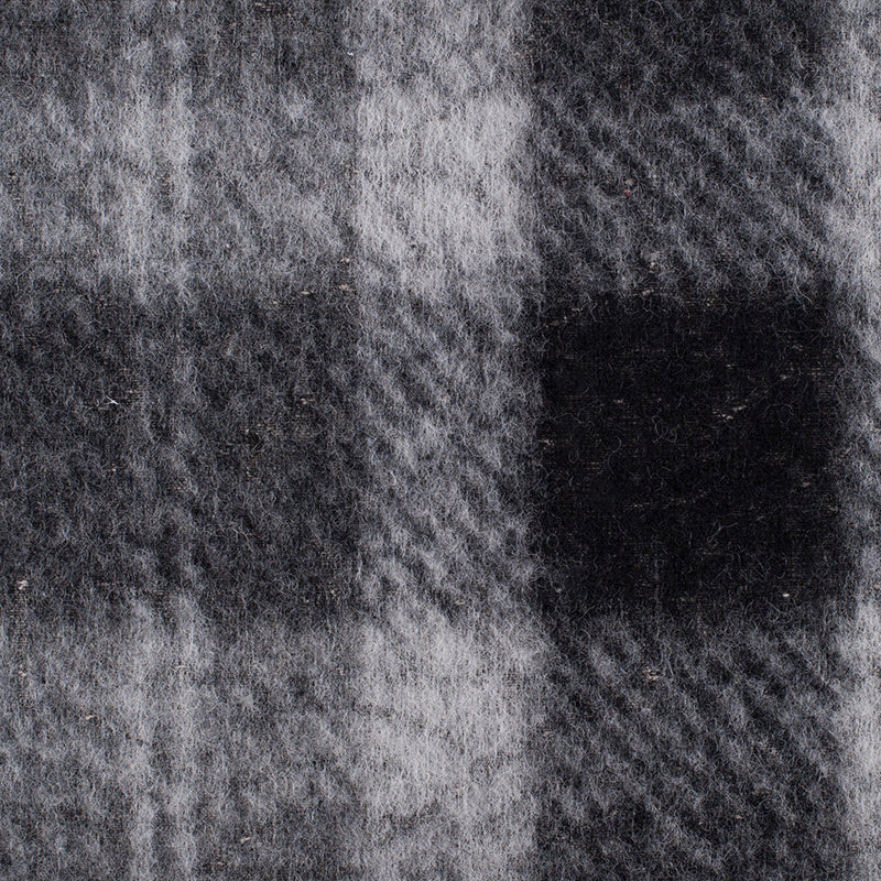Small Gray/Ivory Bonded Lamb Leather and Felted Wool