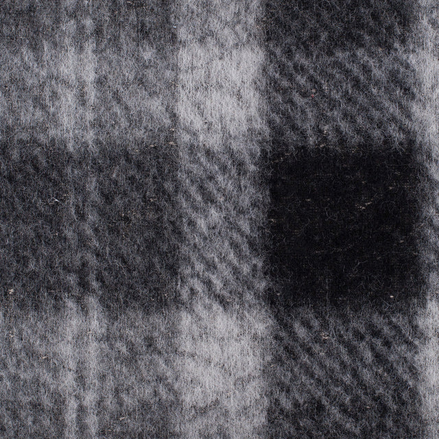 Small Gray/Ivory Bonded Lamb Leather and Felted Wool