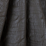 Medium Brown/Black Textural Bonded Lamb Leather and Wool