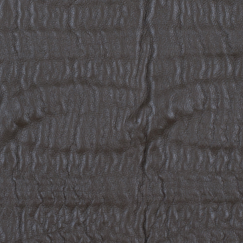 Medium Brown/Black Textural Bonded Lamb Leather and Wool