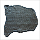 Medium Brown/Black Textural Bonded Lamb Leather and Wool