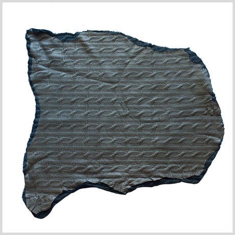 Medium Brown/Black Textural Bonded Lamb Leather and Wool