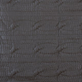 Medium Brown/Black Textural Bonded Lamb Leather and Wool