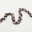 Braided Purple Rabbit Fur Trim - 1"