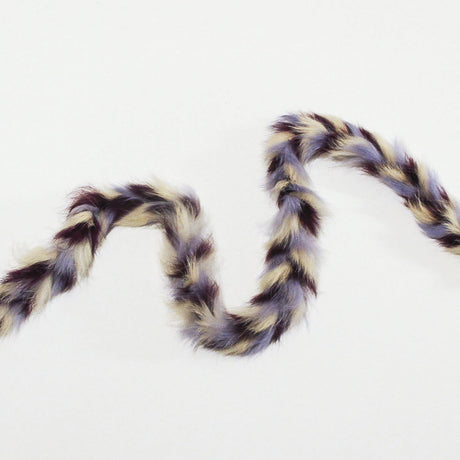 Braided Purple Rabbit Fur Trim - 1"