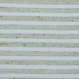Green and White Bengal Striped Cotton Tweed
