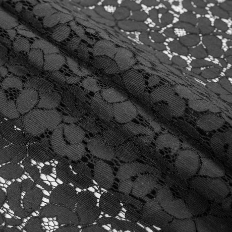 Graystone and Navy Floral Cotton Lace