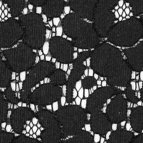 Graystone and Navy Floral Cotton Lace