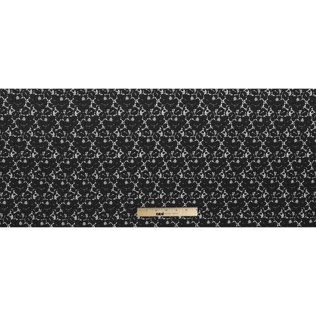 Graystone and Navy Floral Cotton Lace