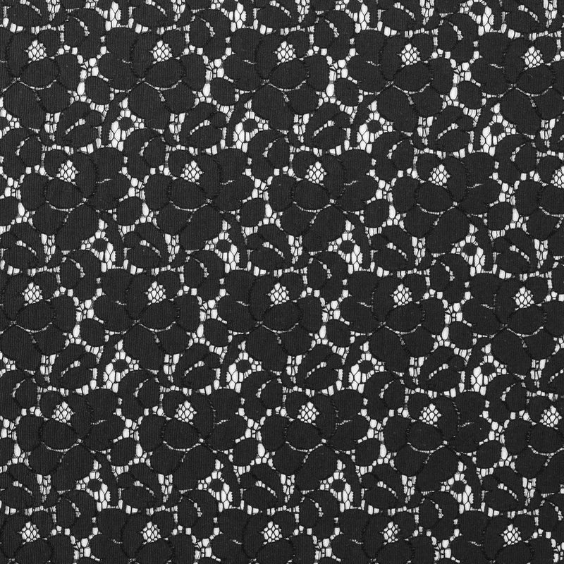 Graystone and Navy Floral Cotton Lace