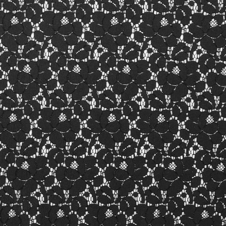Graystone and Navy Floral Cotton Lace