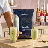 Capora Pistachio Frappe Mix 3.5 lb. - 5/Case