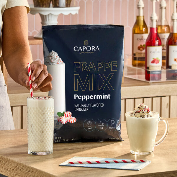 Capora Peppermint Frappe Mix 3.5 lb. - 5/Case