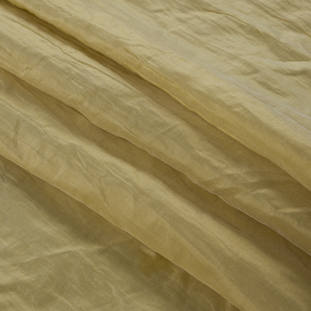 Custard Yellow Wrinkled Luminous Woven