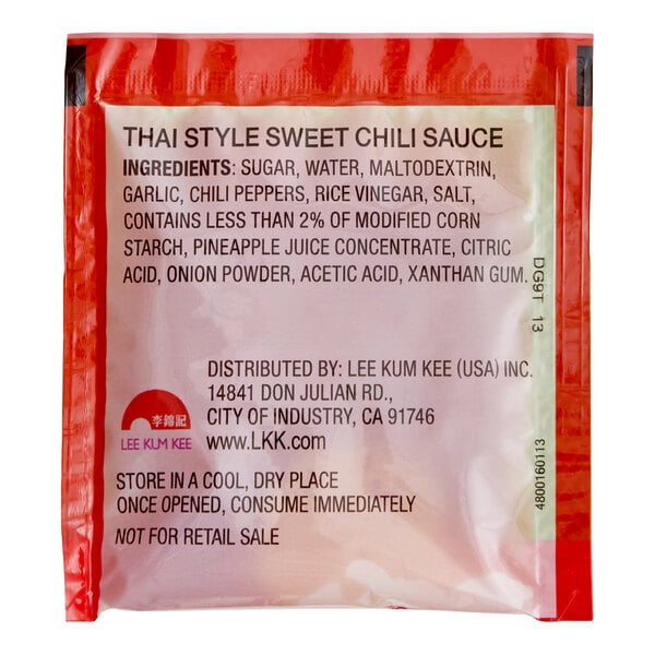 Lee Kum Kee Thai Style Sweet Chili Sauce Packet 1 oz. - 300/Case