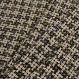 Natural/Black Checked Blended Wool Woven