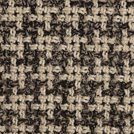 Natural/Black Checked Blended Wool Woven